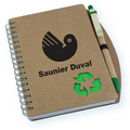 Recycled Cardboard Notebook w/Pen